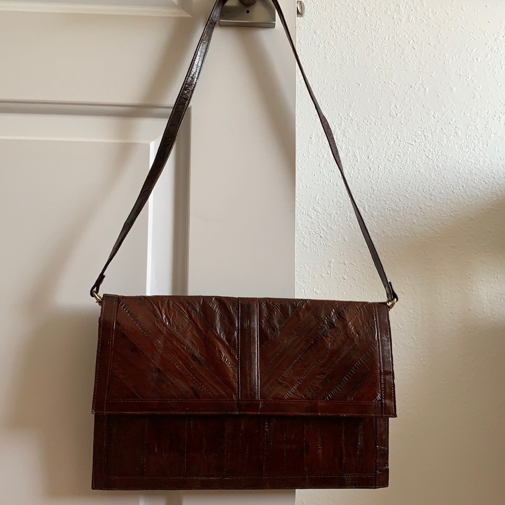 Vintage Eel Skin Shoulder Purse